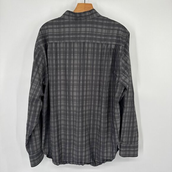 Tommy Bahama Mens Plaid Long Sleeve Button-Up Shirt Gray size XL silk cotton - Picture 10 of 12